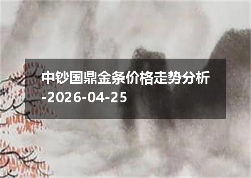 中钞国鼎金条价格走势分析-2026-04-25