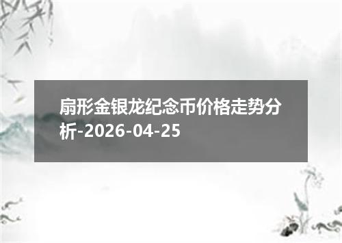 扇形金银龙纪念币价格走势分析-2026-04-25